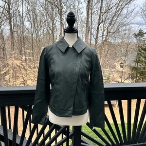 Tory Burch Green Leather Jacket